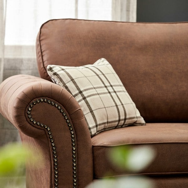 Furnishings For Less Oakland 5 Seater Leather Corner Sofa Chesterfield Style