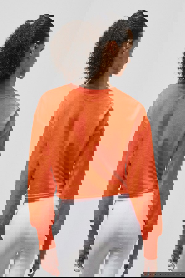 ENORSIA Raw Edge Chest Print Sweatshirt