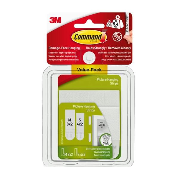 Command 17203 Picture Strips Small/Medium Combi Pack - One Colour - 