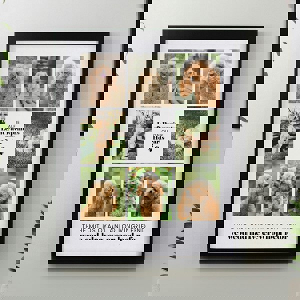 Personalised Memento Company Personalised Pet Multi Photo Upload Black Framed Print