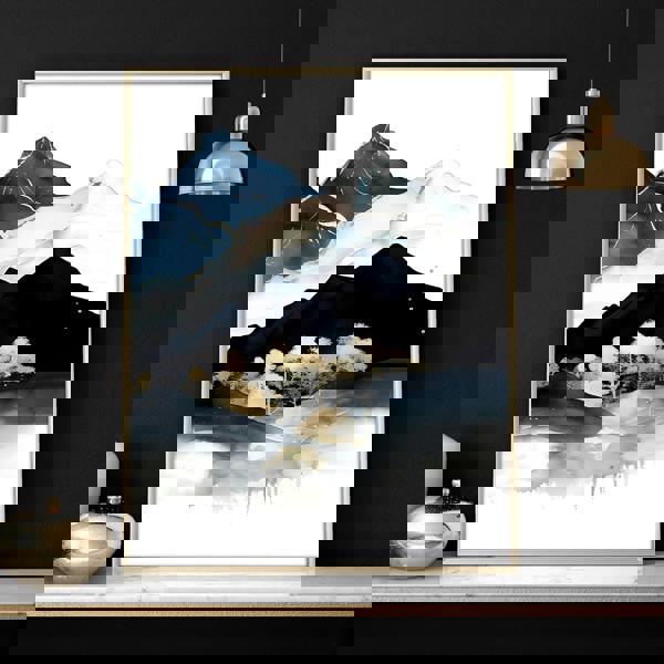 Blue Living Room Wall Art | Set of 3 wall art prints