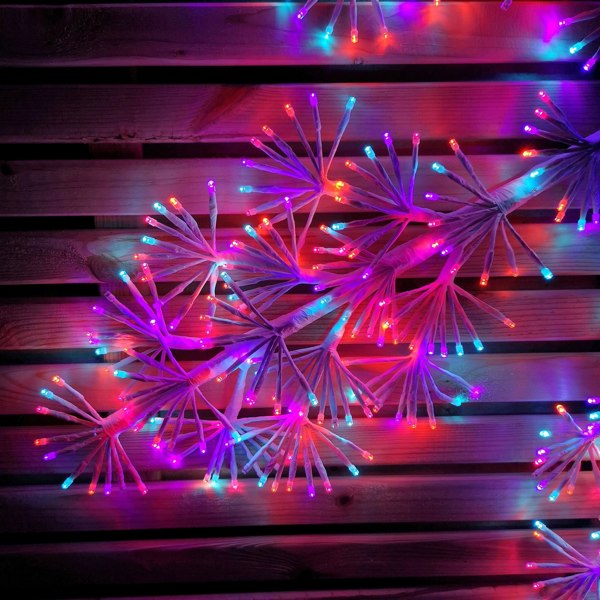 Samuel Alexander 1.2m Twinkling Starburst Snowflake Christmas decoration with 960 Rainbow LEDs