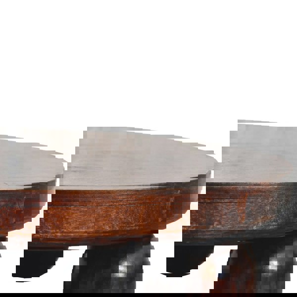 Artisan Furniture Solid Wood California Walnut Central Table with Ball Feet