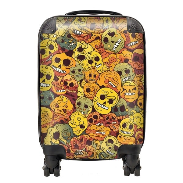 Warren Reed Autumnal Skulls Pattern Suitcase