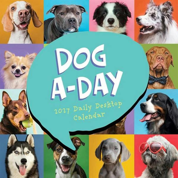 Dog A Day Desk Calendar 2027, Desk Calendars, Day To View, Dogs, Gift