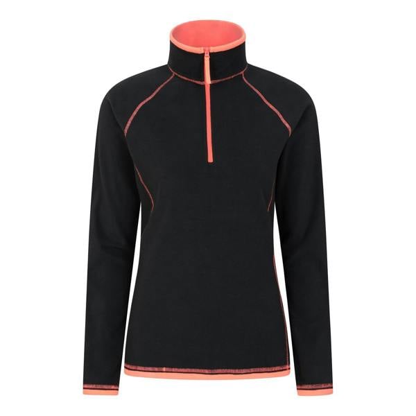 Mountain Warehouse Womens/Ladies Montana Half Zip Fleece Top - Jet Black - 