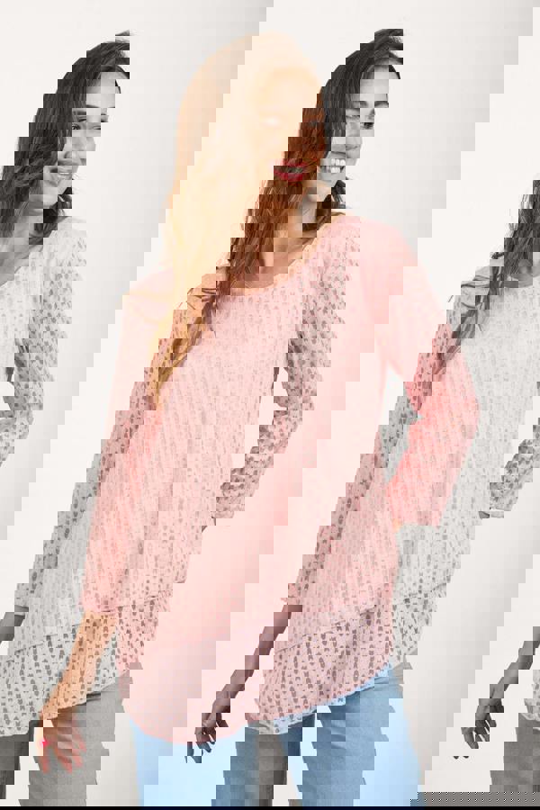 Mudflower Asymmetric Mesh Layered Top