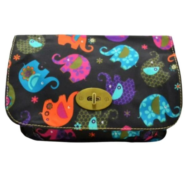 Stylex Accessories Elephant Print Waterproof Satchel Crossbody Bag