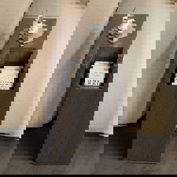 Rodge Side Table with Book Storage, Wood-Rit Concept-Rit Concept