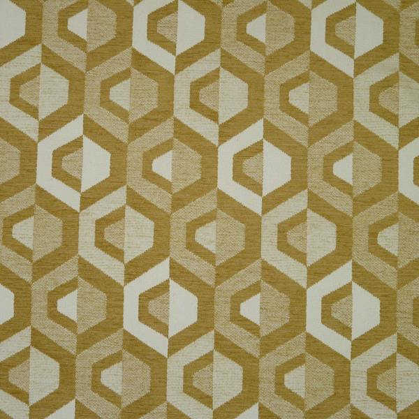 Gusta fabric close-up in Ochre