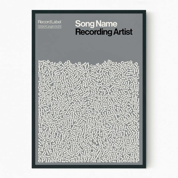 Reign&Hail Custom Song Lyric Print