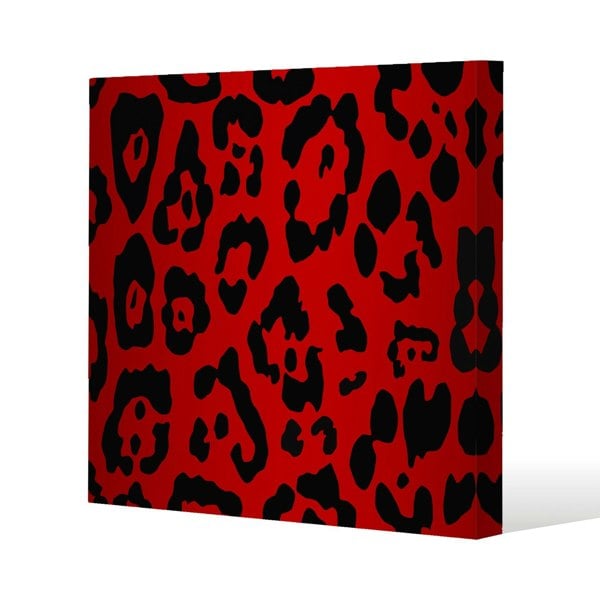 Benjamin Tate Design Red Leopard Print (Canvas Print)