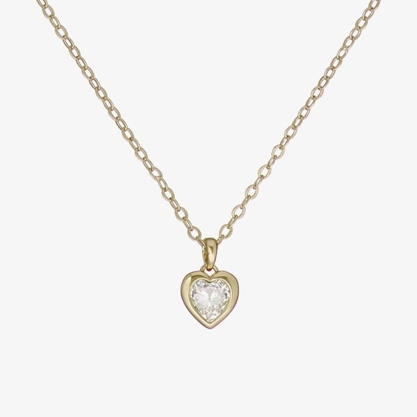 Ted Baker Hannela Gold Tone Crystal Heart Pendant Necklace TBJ1681-02-02