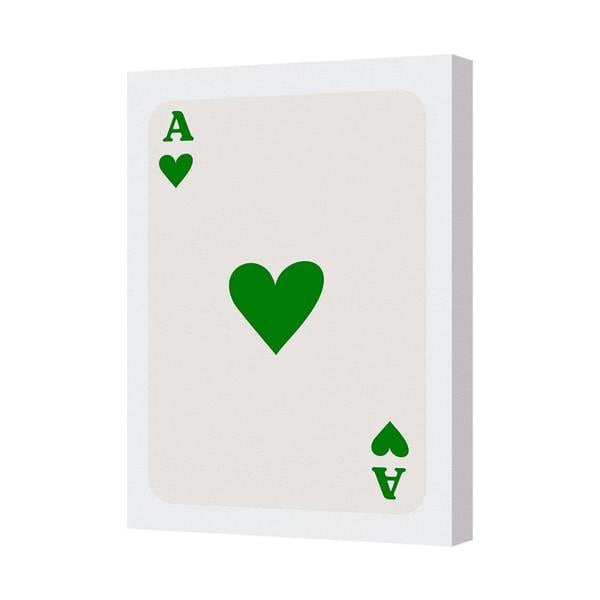 Benjamin Tate Design Ace Of Hearts Canvas Wall Art Print Contemporary Handmade In UK