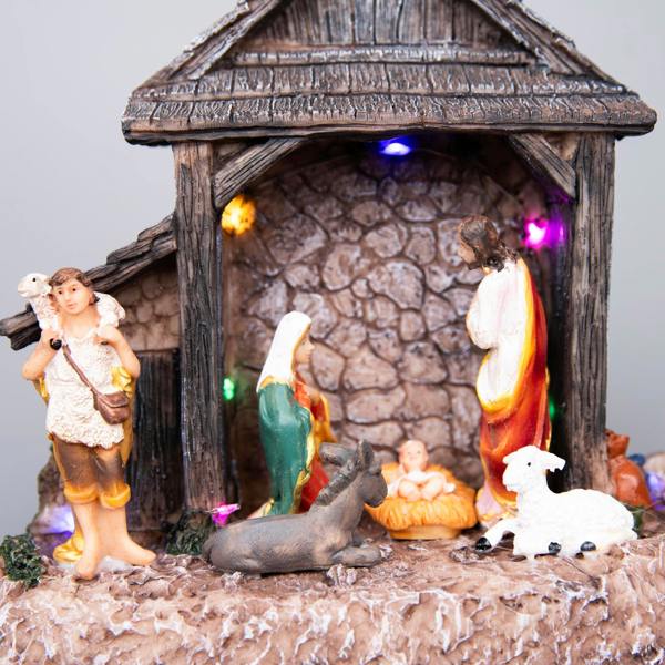 22cm LED Light Up Christmas Nativity Scene Battery Operated Decorative Indoor Display image 9