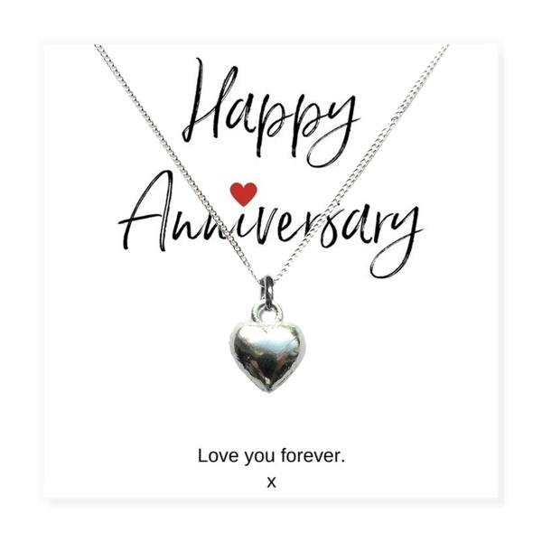 Aye Do Gifts Heart Necklace & Anniversary Gift Card