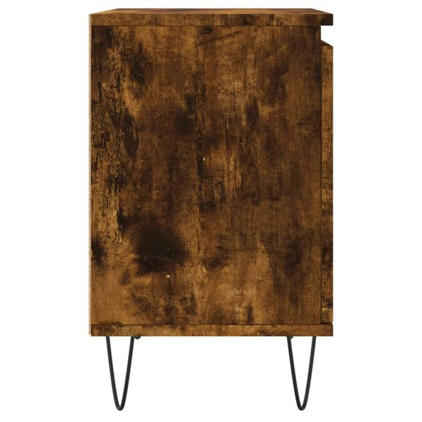 Berkfield Bedside Cabinets 2 pcs Smoked Oak 40x30x50 cm Engineered Wood