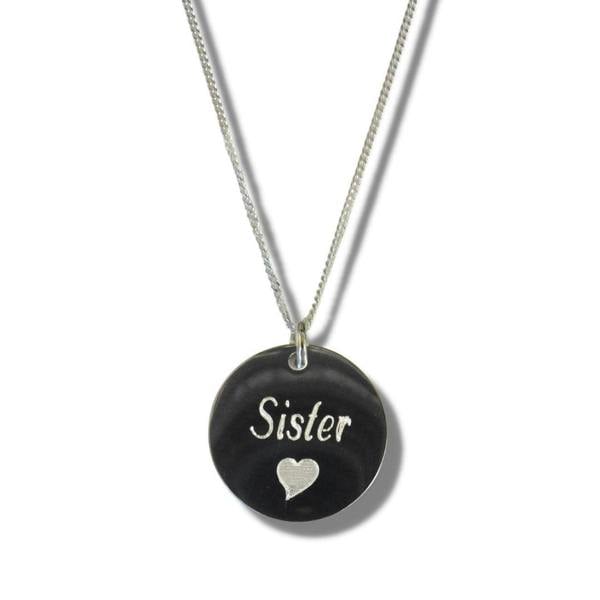 Aye Do Gifts Sister Disc Necklace & Heart Symbol