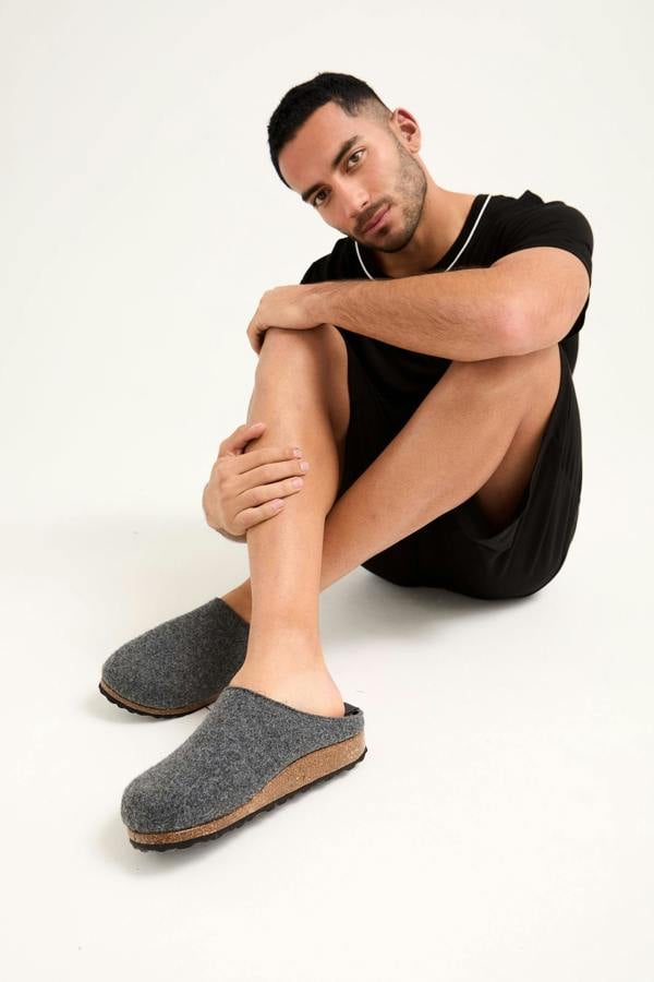 Mister You Jamie Mule Slippers in Charcoal - Sleepwear & Loungewear
