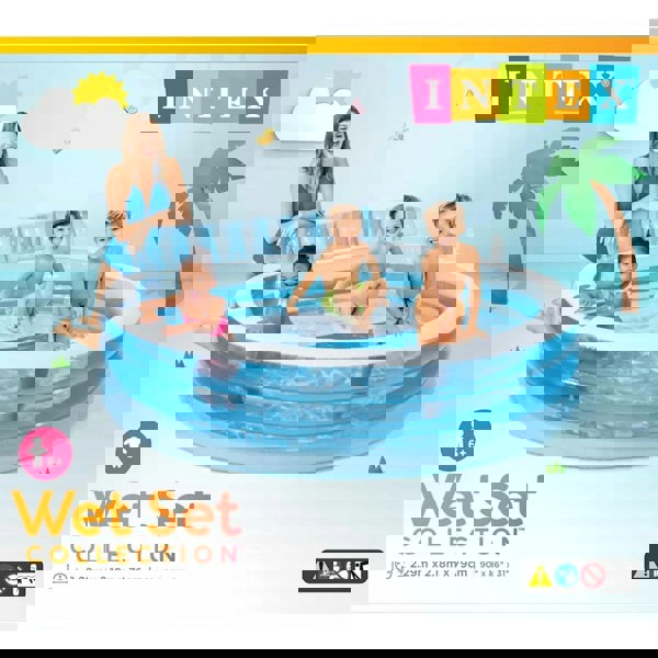 Intex Swim Center Family Lounge Pool with Built-In Seats