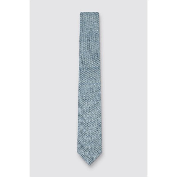 Alexandre Silver Alexandre Light Blue Knitted Linen Tie