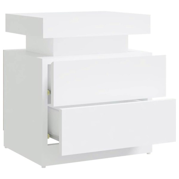 Berkfield Bedside Cabinet White 45x35x52 cm Engineered Wood