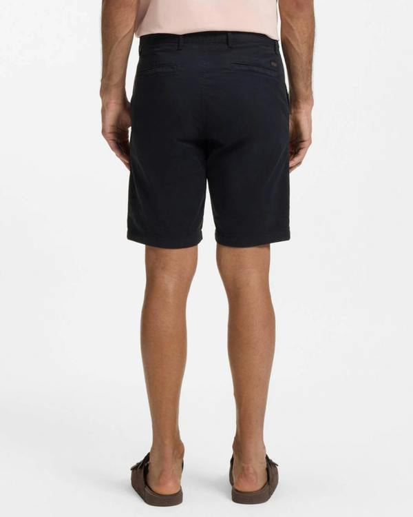 BOSS Orange Mens Slim Fit Chino Shorts in Stretch Cotton Twill - Dark Blue 404 | CHO | Designer Mens Shorts