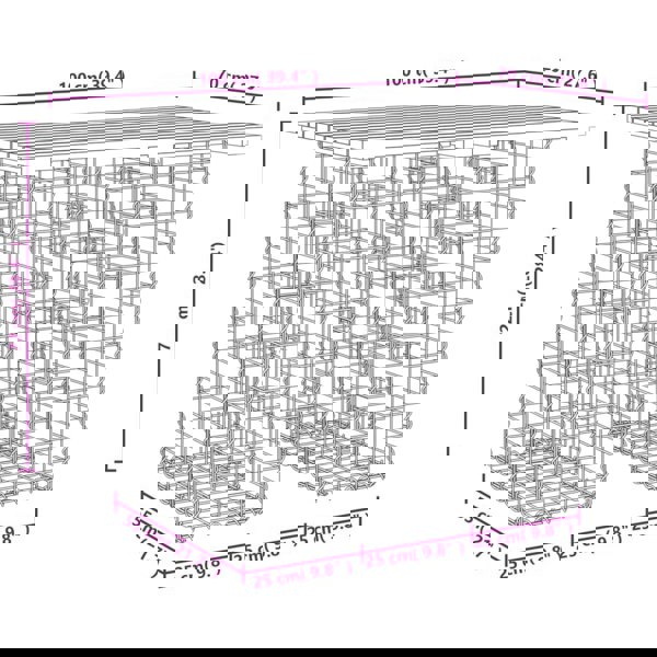 Berkfield Garden Bench Gabion Design 100x70x72 cm Impregnated Wood Pine