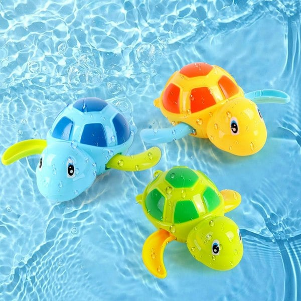 deAO Toys Floating Wind-Up Sea Turtle Bath Toys for Toddlers-Interactive Swimming Turtles
