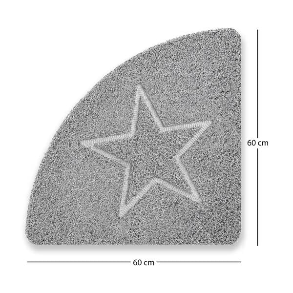 Nicoman Embossed Spaghetti Loofah Anti Slip Shower Mat - Star