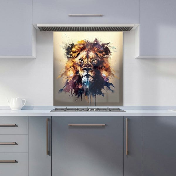 Warren Reed - Designer Majestic Lion Face Splashart Kitchen Splashback