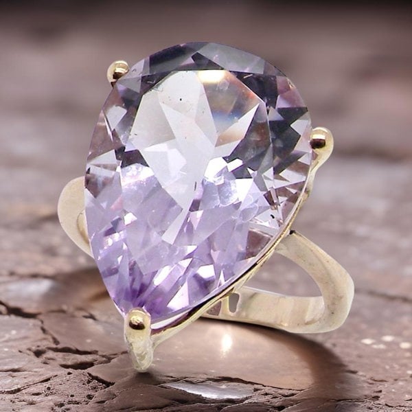 Vintage Tom A handmade Amethyst dress ring