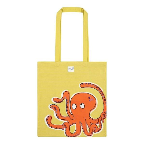 Lazy Jacks Octopus Tote Bag - Yellow