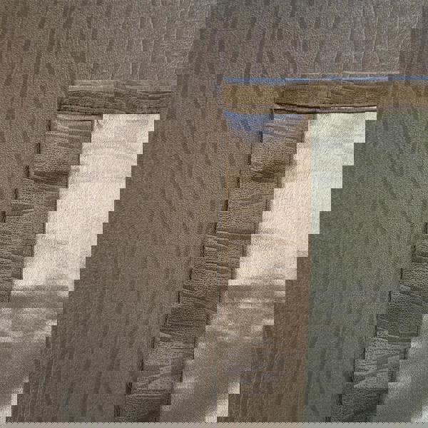 Enhanced Living Bronze Thermal Energy Saving Eyelet Curtain With Wave Pattern - Ideal For Living Room & Bedroom