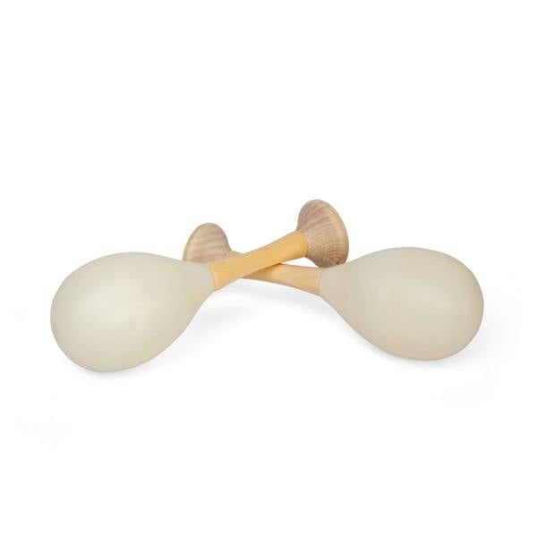 Bigjigs Toys Natural Maraca Pack of 2 | Wooden Maracas for Kids