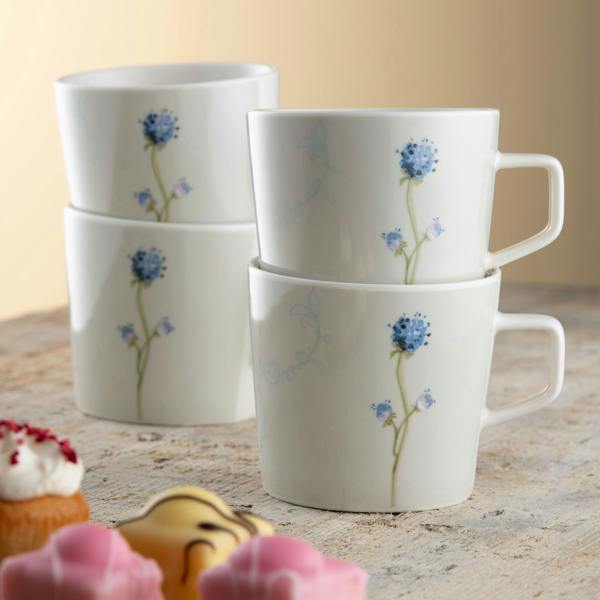Aynsley Camille Pale Jade Set of 4 Mugs