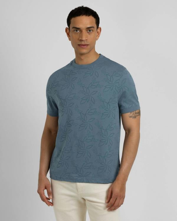 Steel & Jelly Baker - Tonal Floral Printed T-Shirt