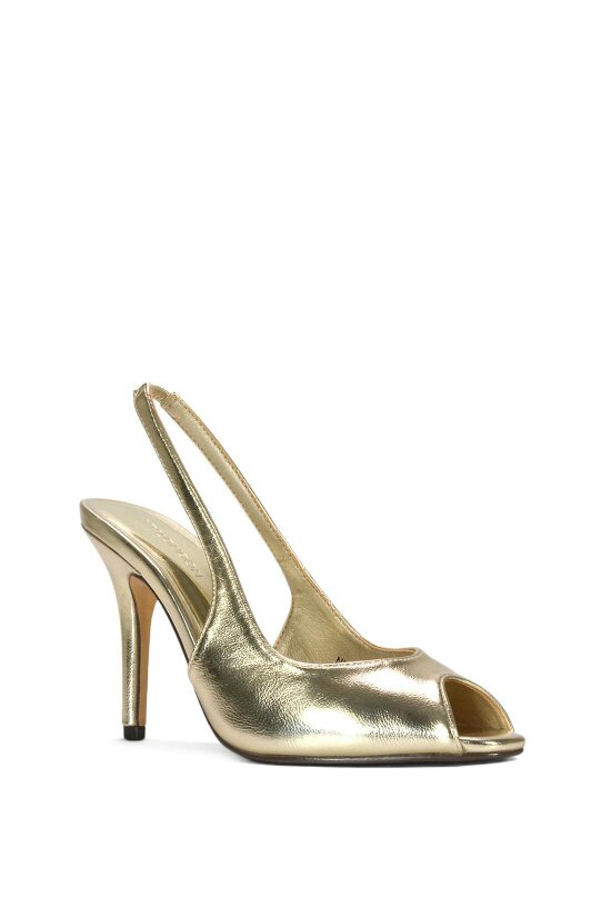 XY LONDON Stiletto High Heel Slingback Peep Toe Court Shoes