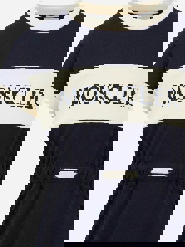 Moncler Enfant Girls Logo T-Shirt Dress in Black