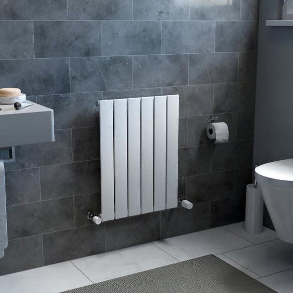 Agadon Panio Vertical Designer Flat Panel Radiator - White