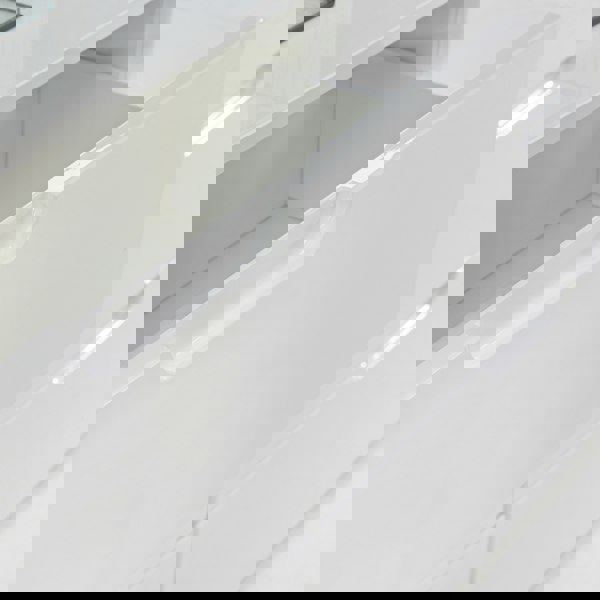 Furniture To Go Sienna Abstract Chest of in White/White High Gloss