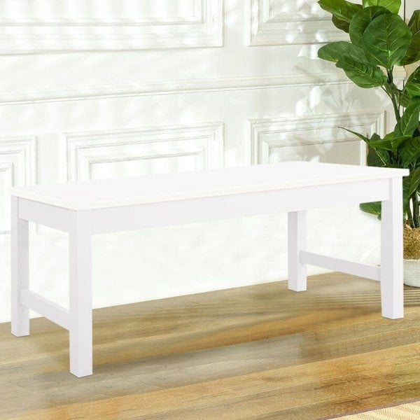 Pine Bench All White Living and Home
