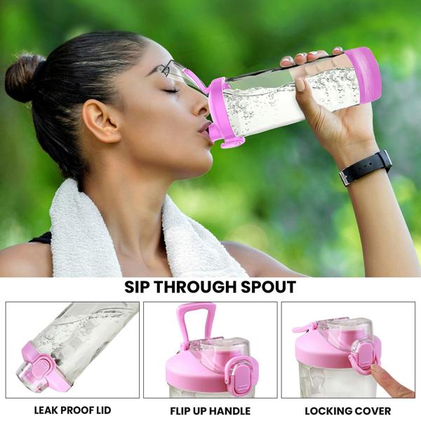 Total Chef 600ml Personal Blender Lilac USB Rechargeable Mini Smoothie Maker for Travel & Gym