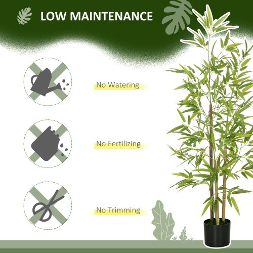 Wyld Haus Hanvette Artificial Bamboo Style Tree Supplied In Pot 120cm