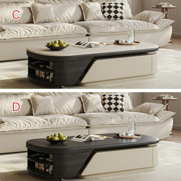 Rit Concept Zubair Oval Extendable Coffee Table With Storage