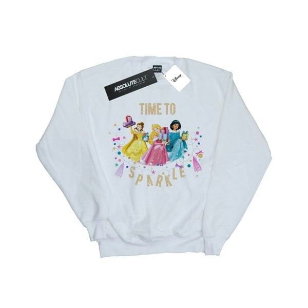 Disney Girls Princess Time To Sparkle Sweatshirt - White