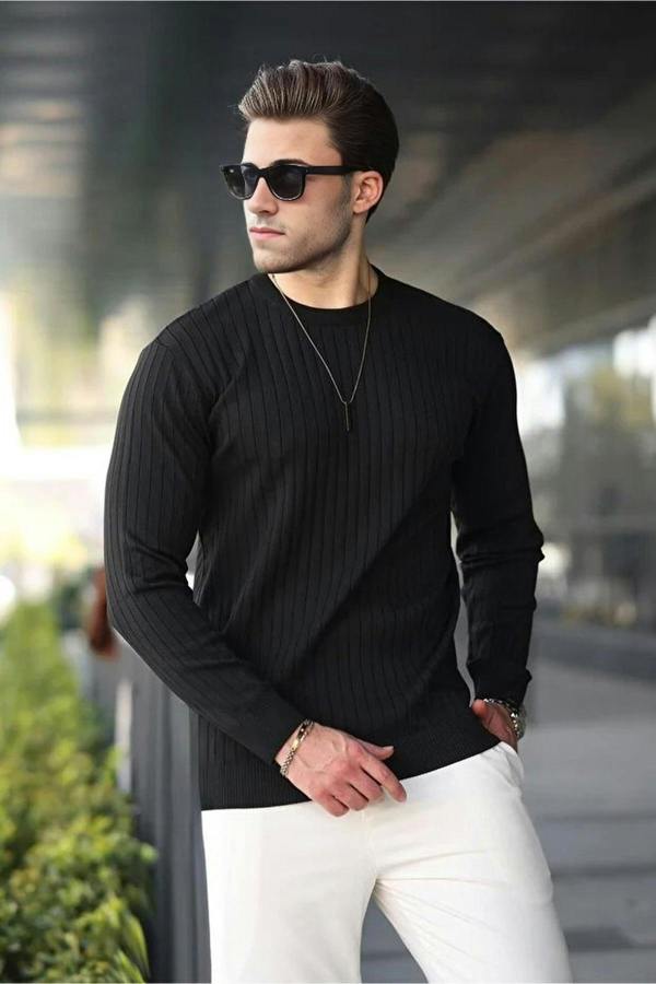 WOVCOR Crew Neck Long Sleeve Men's Sweater