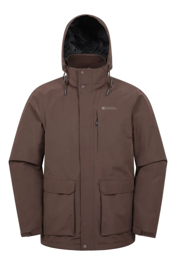 Mountain Warehouse Mens Ashburn Lightweight Parka - Brown