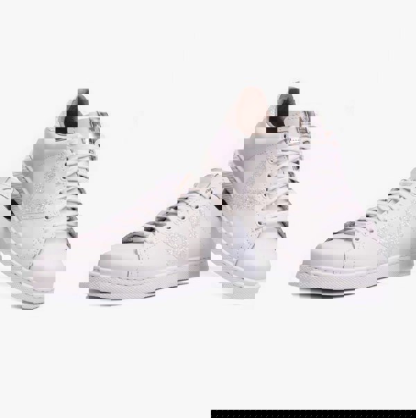 Victoria TENIS LEATHER & GLITTER SWIRLS Womens Trainers Blanco