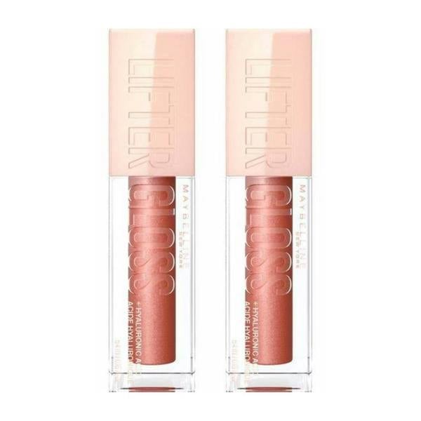 Maybelline New York 2 x Maybelline New York Lifter Plumping Hydrating Lip Gloss + Hyaluronic Acid - 009 Topaz 5.4ml